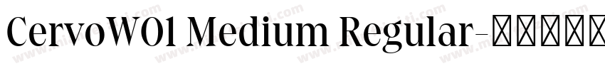 CervoW01 Medium Regular字体转换